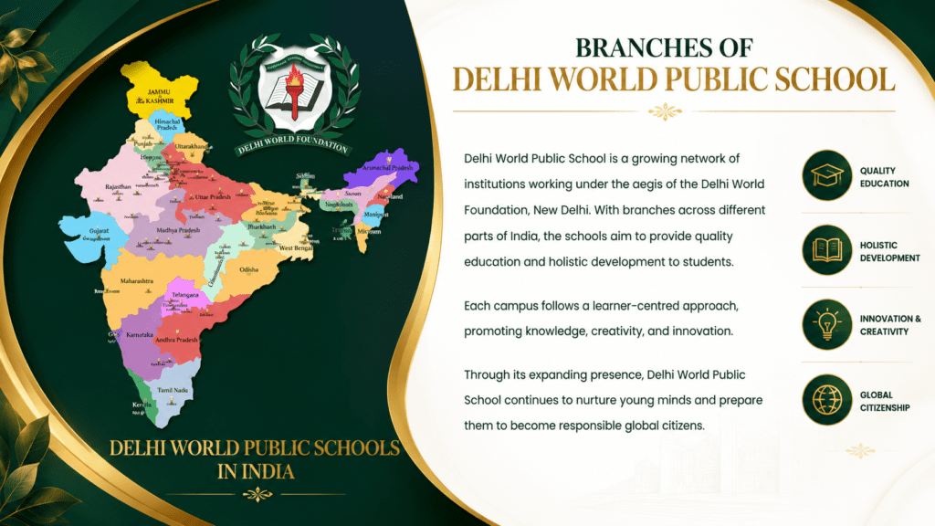 Delhi World Public School, Branches